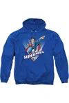 Gildan Superman Looks Like A Job For Adult Pull Over Hoodie / Hooded Sweatshirt In Blue