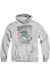 Gildan Superman Mad At Rocks Adult Pull Over Hoodie / Hooded Sweatshirt In Multi