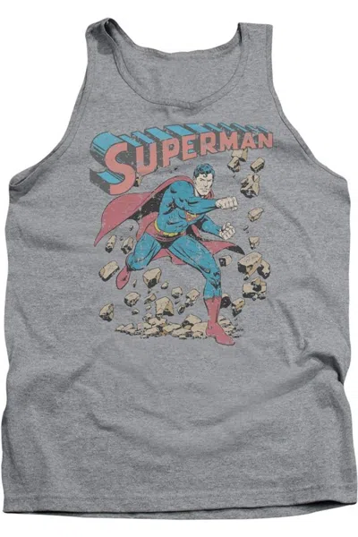 Gildan Superman Mad At Rocks Adult Tank Top In Multi