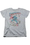 Gildan Superman Mad At Rocks Short Sleeve Womens Tee / T-shirt In Multi