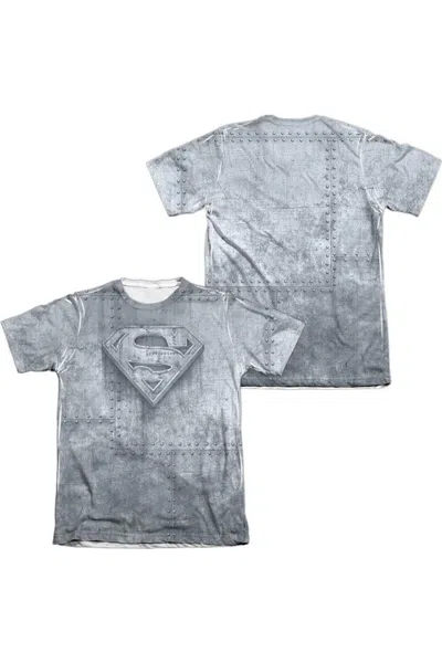 Gildan Superman Made Of Steel (front/back Print) Adult 65/35 Poly/cotton Short Sleeve Tee / T-shirt In White