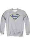 Gildan Superman Maize & Blue Shield Adult Crewneck Sweatshirt In Multi