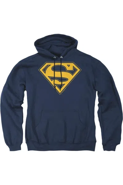 Gildan Superman Maize & Blue Shield Adult Pull Over Hoodie / Hooded Sweatshirt