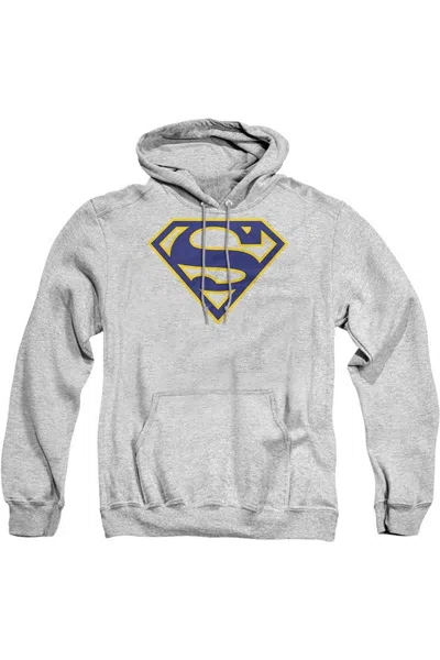 Gildan Superman Maize & Blue Shield Adult Pull Over Hoodie / Hooded Sweatshirt In Multi