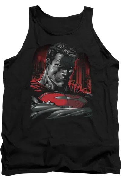 Gildan Superman Man Of Steel Adult Tank Top In Black