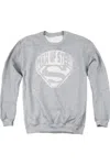 Gildan Superman Man Of Steel Shield Adult Crewneck Sweatshirt In Multi