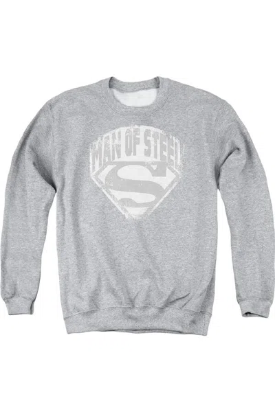 Gildan Superman Man Of Steel Shield Adult Crewneck Sweatshirt In Multi