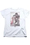 Gildan Superman Mans Best Friend Short Sleeve Womens Tee / T-shirt In White