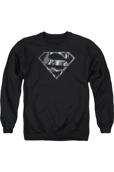 Gildan Superman Mech Shield Adult Crewneck Sweatshirt In Black