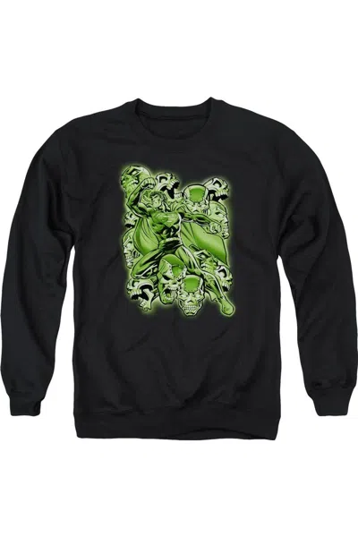 Gildan Superman Metallo Mayhem Adult Crewneck Sweatshirt In Black
