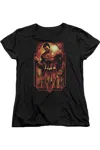 Shop Gildan Superman Metropolis Deco Short Sleeve Womens Tee / T-shirt In Black