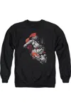 Gildan Superman My City Adult Crewneck Sweatshirt In Black