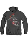 Gildan Superman My City Adult Heather Hoodie / Hooded Sweatshirt In Black