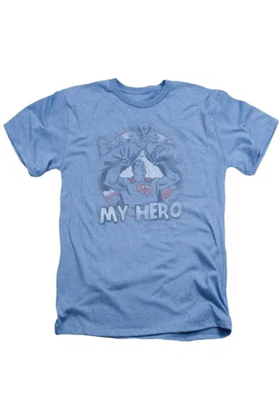 Gildan Superman My Hero Adult Heather Tee / T-shirt In Blue