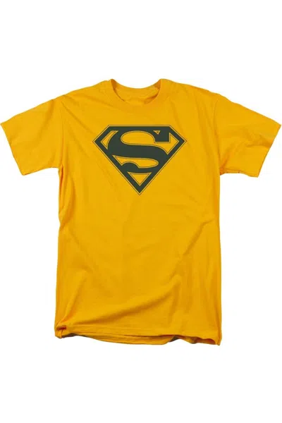 Gildan Superman Navy & Gold Shield Short Sleeve Adult Tee / T-shirt
