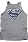 Gildan Superman Navy & White Shield Adult Tank Top In Multi
