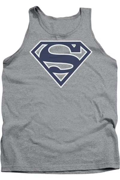 Gildan Superman Navy & White Shield Adult Tank Top In Multi