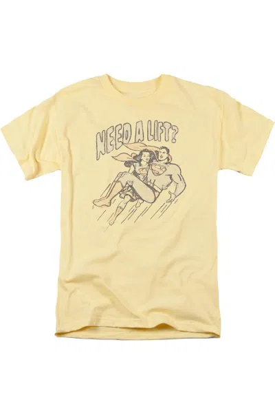 Gildan Superman Need A Lift Short Sleeve Adult Tee / T-shirt In Yellow