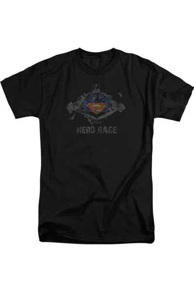 Gildan Superman Nerd Rage Short Sleeve Adult Tall Tee / T-shirt In Black
