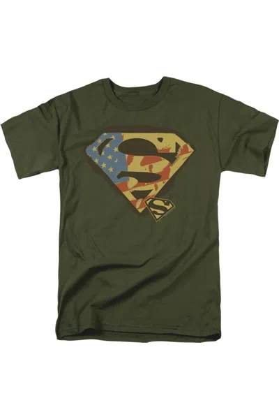 Gildan Superman Not Afraid Short Sleeve Adult Tee / T-shirt In Green