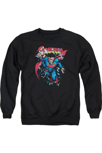 Gildan Superman Old Man Kal Adult Crewneck Sweatshirt In Black