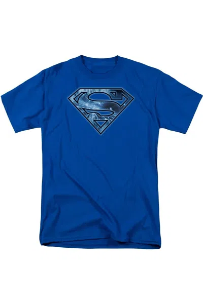 Gildan Superman On Ice Shield Short Sleeve Adult Tee / T-shirt In Blue