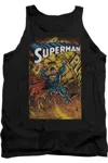 Gildan Superman One Adult Tank Top In Black