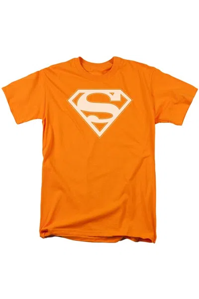 Gildan Superman Orange & White Shield Short Sleeve Adult Tee / T-shirt