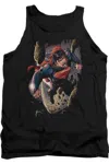 Gildan Superman Orbit Adult Tank Top In Black
