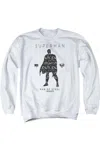 Gildan Superman Paisley Sihouette Adult Crewneck Sweatshirt In White