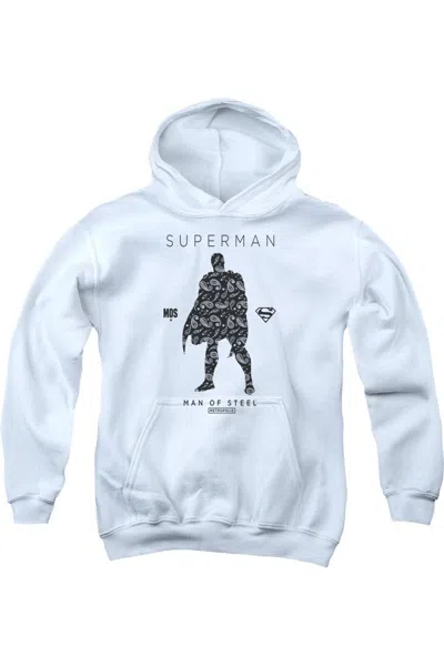 Gildan Kids' Superman Paisley Sihouette Youth Pull Over Hoodie / Hooded Sweatshirt In Brown