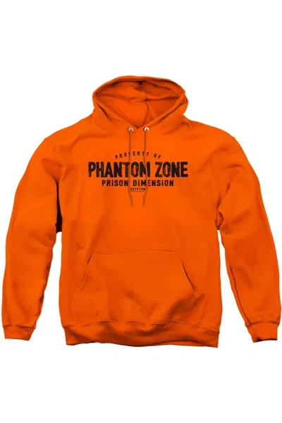 Gildan Superman Phantom Zone Adult Pull Over Hoodie / Hooded Sweatshirt In Orange