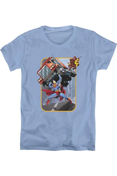 Gildan Superman Pick Up My Truck Short Sleeve Womens Tee / T-shirt In Multi