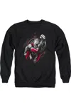 Gildan Superman Propaganda Superman Adult Crewneck Sweatshirt In Black