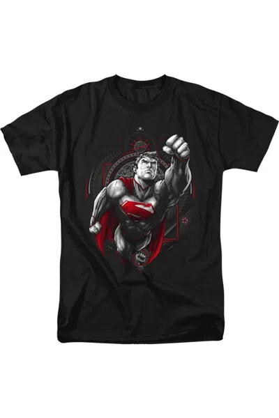 Gildan Superman Propaganda Superman Short Sleeve Adult Tee / T-shirt In Black