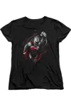 Gildan Superman Propaganda Superman Short Sleeve Womens Tee / T-shirt In Black