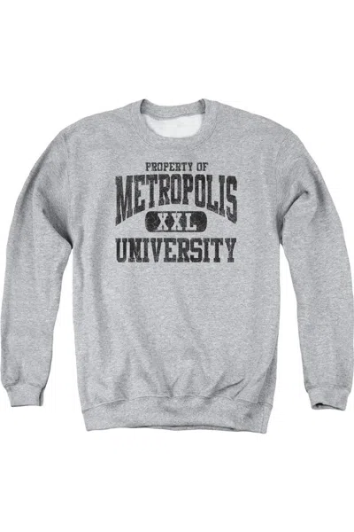 Gildan Superman Property Of Metropolis University Adult Crewneck Sweatshirt In Multi