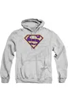 Gildan Superman Purple & Gold Shield Adult Pull Over Hoodie / Hooded Sweatshirt In Multi