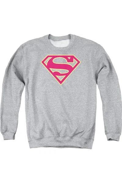 Gildan Superman Red & Gold Shield Adult Crewneck Sweatshirt In Multi