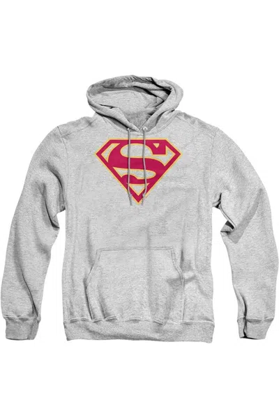 Gildan Superman Red & Gold Shield Adult Pull Over Hoodie / Hooded Sweatshirt In Multi