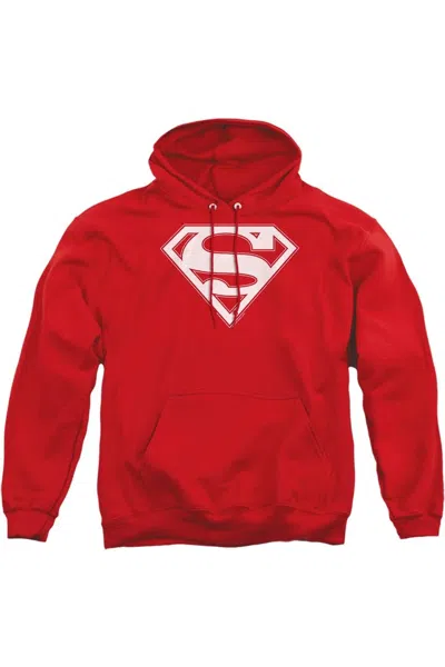 Gildan Superman Red & White Shield Adult Pull Over Hoodie / Hooded Sweatshirt