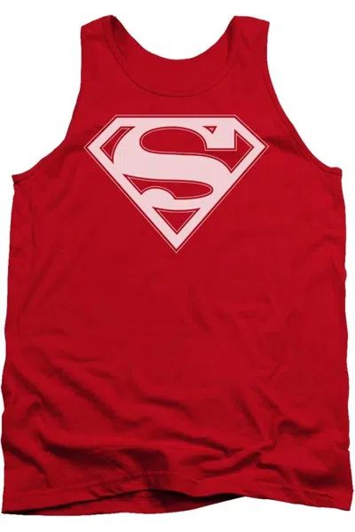 Gildan Superman Red & White Shield Adult Tank Top