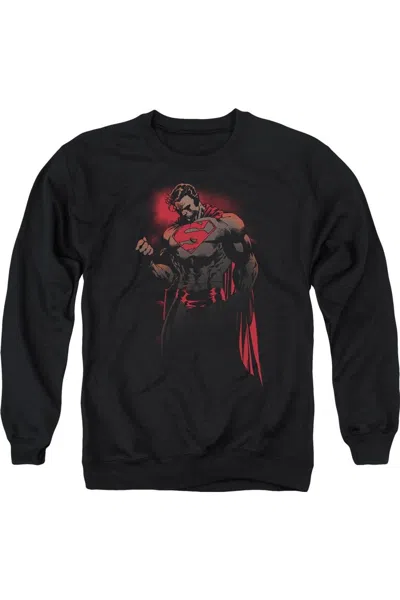 Gildan Superman Red Son Adult Crewneck Sweatshirt In Black