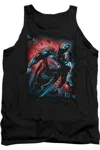Gildan Superman Red Son Adult Tank Top In Black
