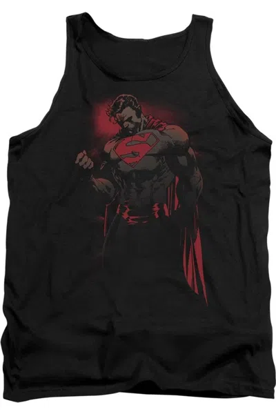 Gildan Superman Red Son Adult Tank Top In Black