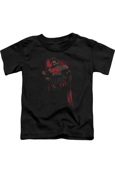 Gildan Kids' Superman Red Son Short Sleeve Juvenile Tee / T-shirt In Black