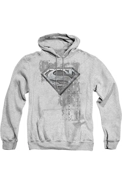 Gildan Superman Riveted Metal Adult Pull Over Hoodie / Hooded Sweatshirt In Multi