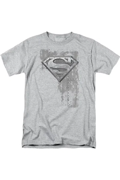 Gildan Superman Riveted Metal Short Sleeve Adult Tee / T-shirt In Multi