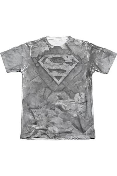 Gildan Superman Rock & Rumble Adult Poly/cotton Short Sleeve Tee / T-shirt In White