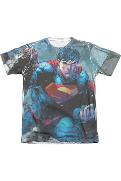 Gildan Superman Rumble Adult Poly/cotton Short Sleeve Tee / T-shirt In White